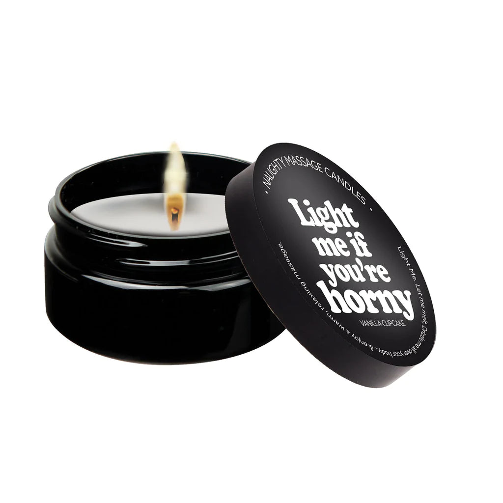 2 OZ MASSAGE CANDLE "light me if you're horny"