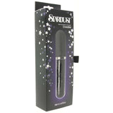 Stardust Charm Rechargeable Glass Vibe in Black