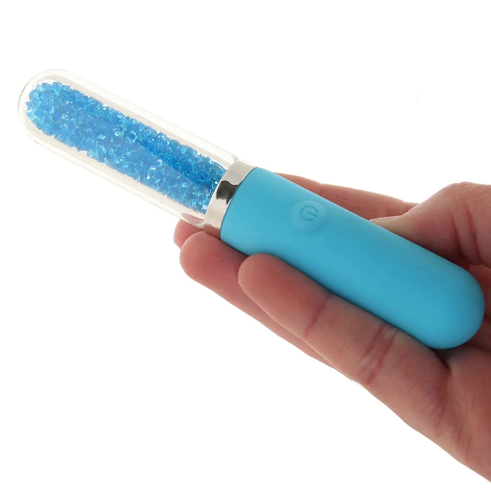 Stardust Posh Rechargeable Glass Vibe in Blue